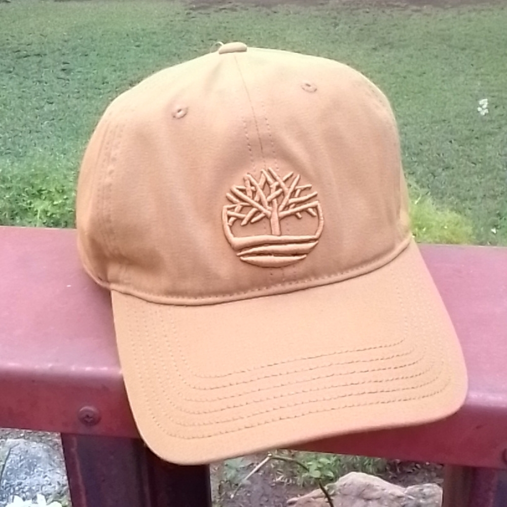 Timberland Wheat Canvas Baseball Cap w/ Embroidery